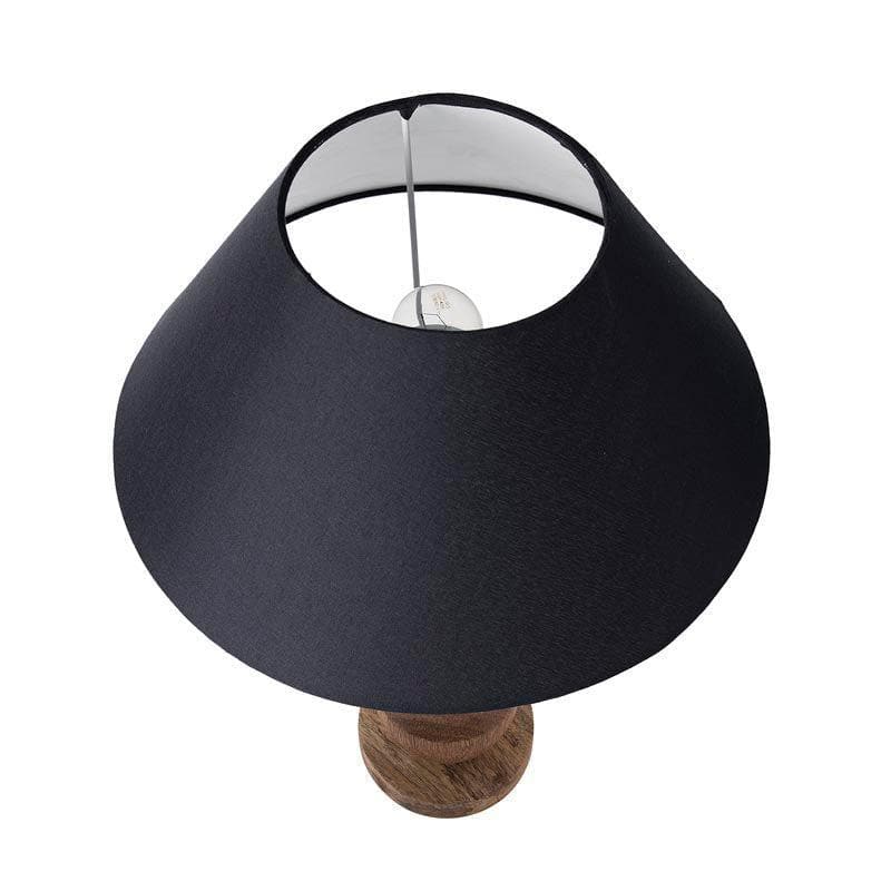 Table Lamp - Classic Cubist Table Lamp With Conical Shade - Black