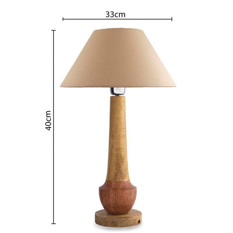 Table Lamp - Classic Cubist Table Lamp With Conical Shade - Gold