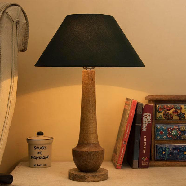 Table Lamp - Classic Cubist Table Lamp With Conical Shade - Green