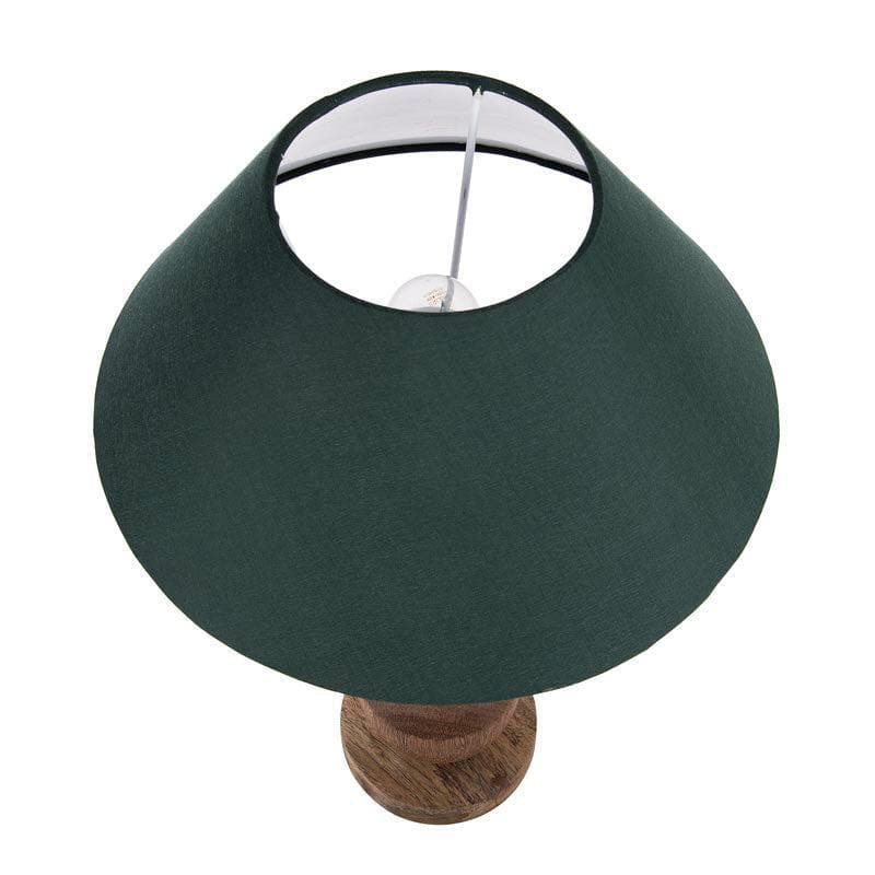 Table Lamp - Classic Cubist Table Lamp With Conical Shade - Green