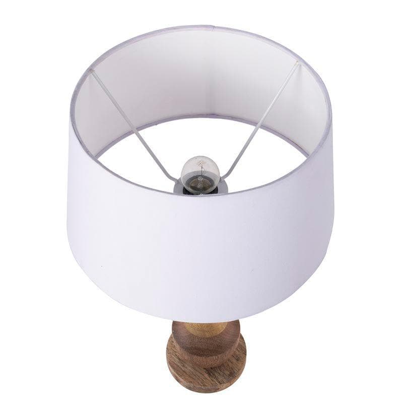 Table Lamp - Classic Cubist Table Lamp With Drum Shade - White