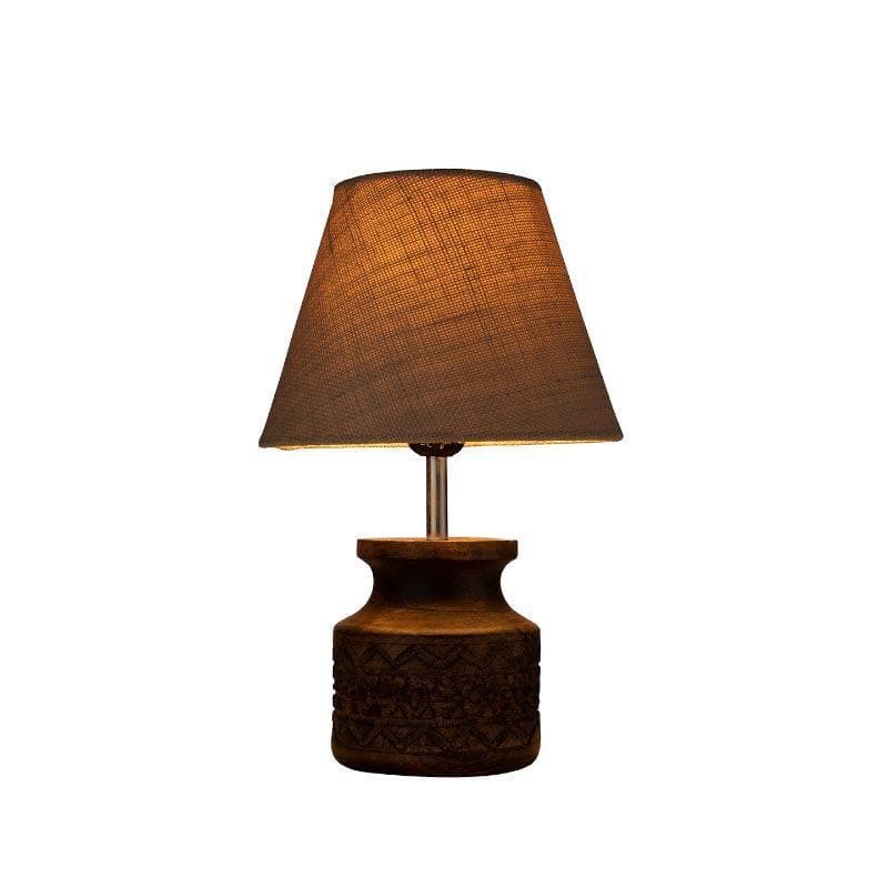 Buy Classy With Twist Carved Table Lamp - White Table Lamp from Vaaree