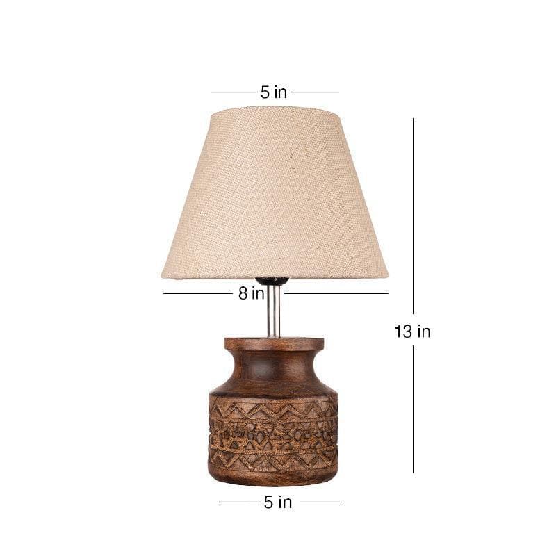 Buy Classy With Twist Carved Table Lamp - White Table Lamp from Vaaree