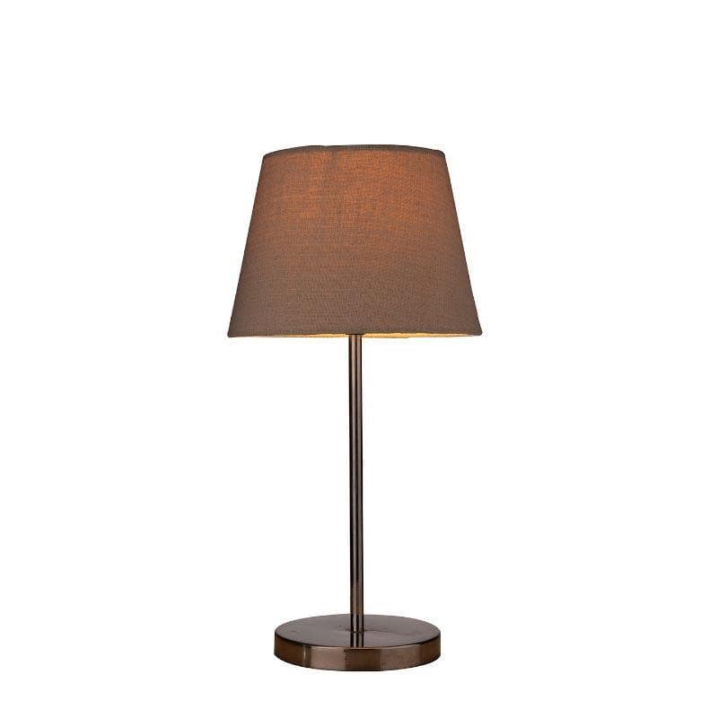 Table Lamp - Classy With Twist Metal Chrome Table Lamp - White