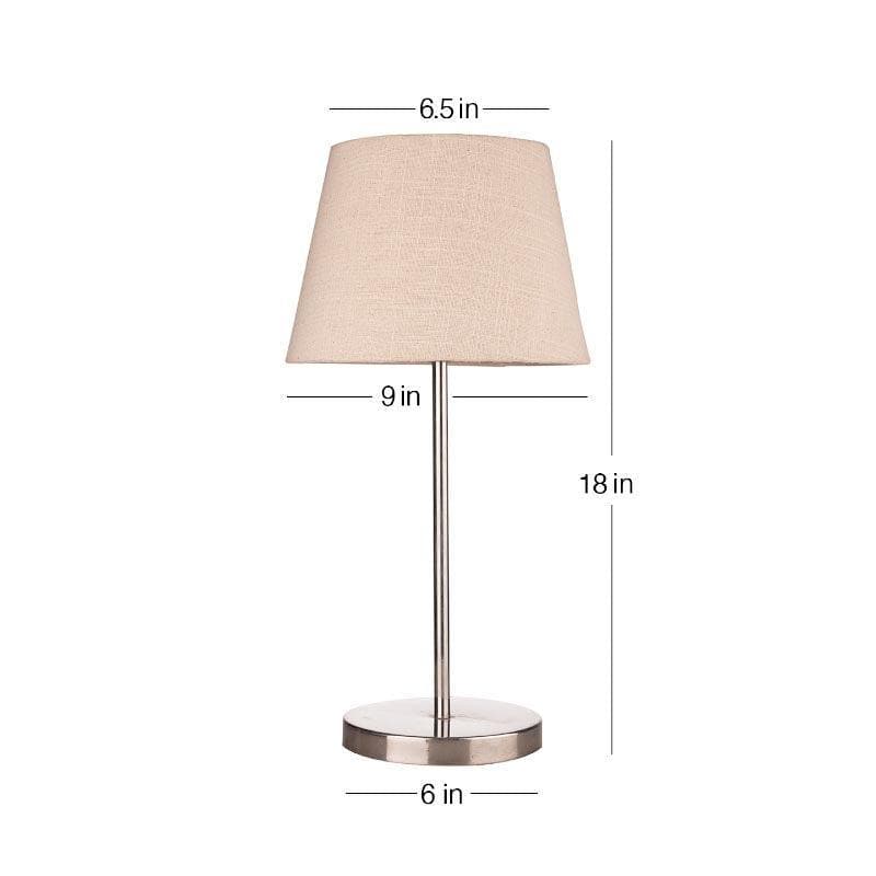 Table Lamp - Classy With Twist Metal Chrome Table Lamp - White