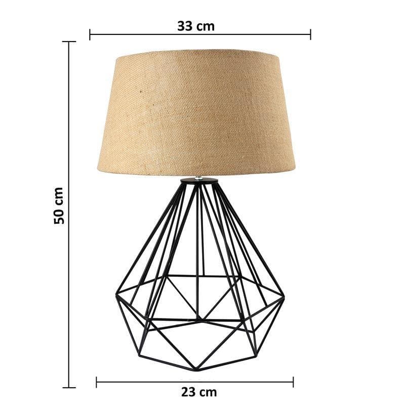 Table Lamp - Diamond Dust Black Table Lamp - Beige