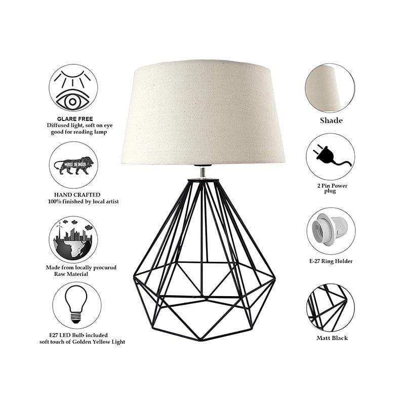 Buy Diamond Dust Black Table Lamp - Ice Table Lamp from Vaaree