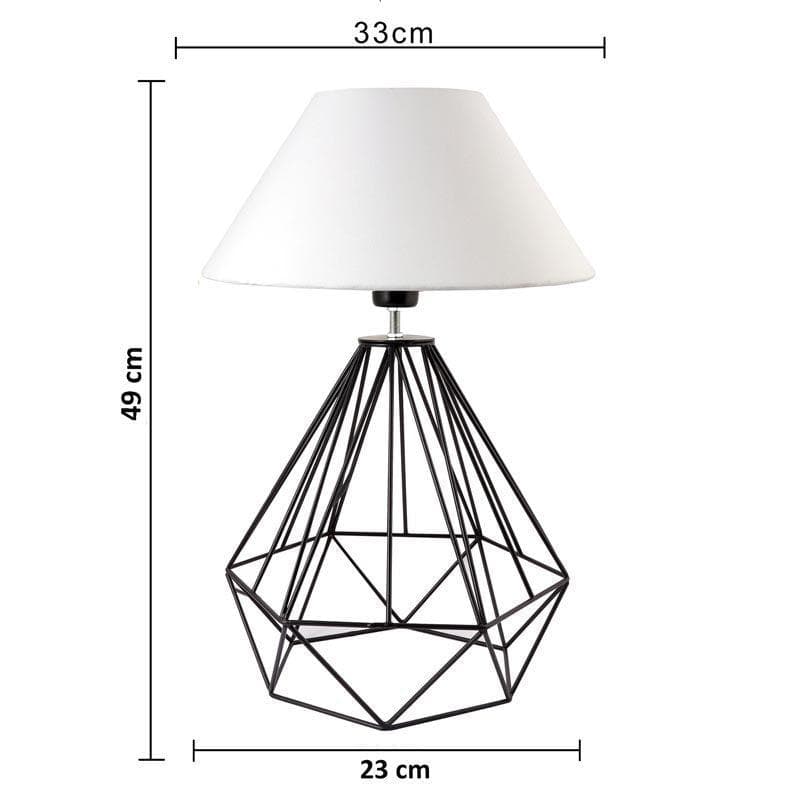 Table Lamp - Diamond Dust Black Table Lamp - White