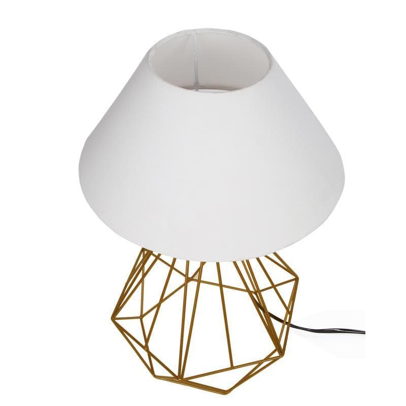 Table Lamp - Diamond Dust Gold Table Lamp - White