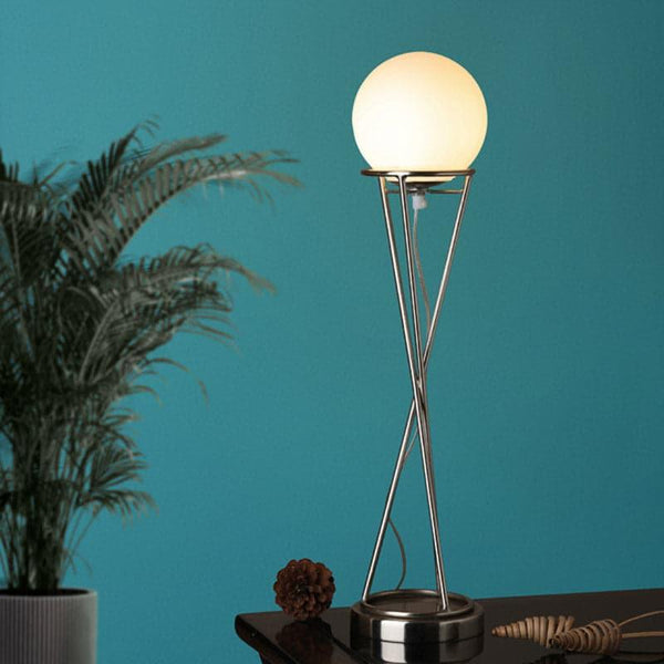 Buy Dovie Table Lamp - Silver Table Lamp from Vaaree