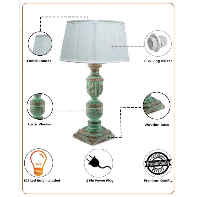 Buy Earthine Table Lamp - White Table Lamp from Vaaree