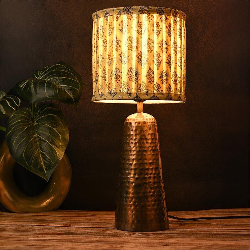 Table Lamp - Eden Hammered Golden Table Lamp - Lemon