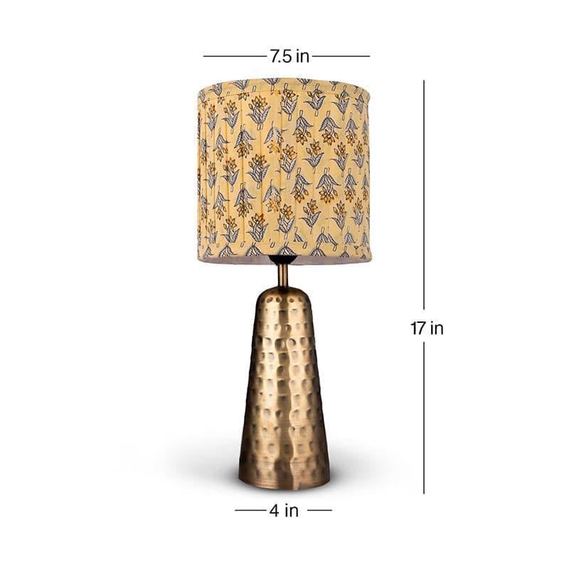 Table Lamp - Eden Hammered Golden Table Lamp - Lemon