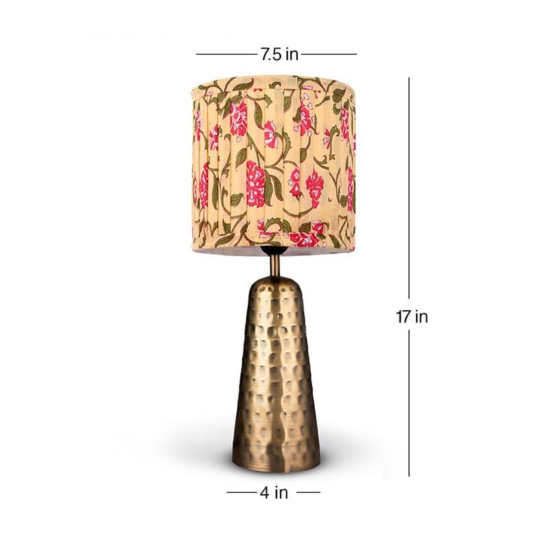 Table Lamp - Eden Hammered Table Golden Lamp - Lemon