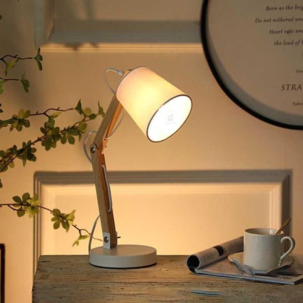 Buy Elegance Illumination Table Lamp - White Study Lamp from Vaaree