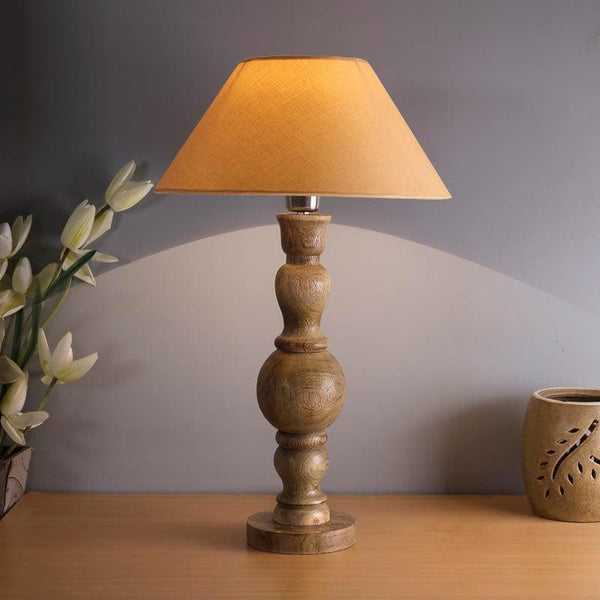 Table Lamp - Espoir Wooden Table Lamp - Gold