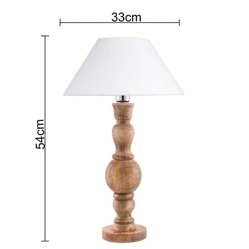 Table Lamp - Espoir Wooden Table Lamp - White