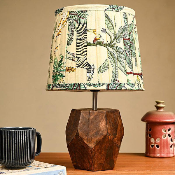 Buy Table Lamp - Estoile Wooden Table Lamp - Green at Vaaree online