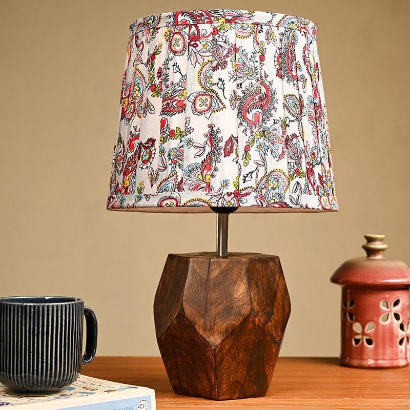 Table Lamp - Estoile Wooden Table Lamp - White & Red