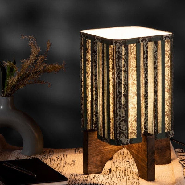 Buy Ethnix Pleated Table Lamp - Green Table Lamp from Vaaree