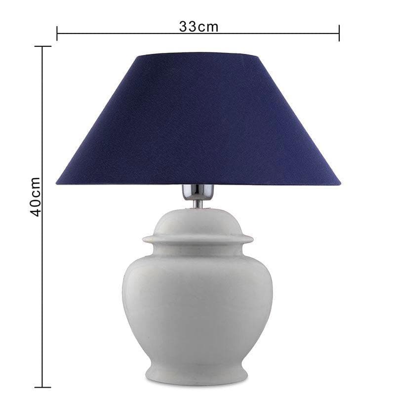 Table Lamp - Fancy Pants Table Lamp With Conical Shade - Blue