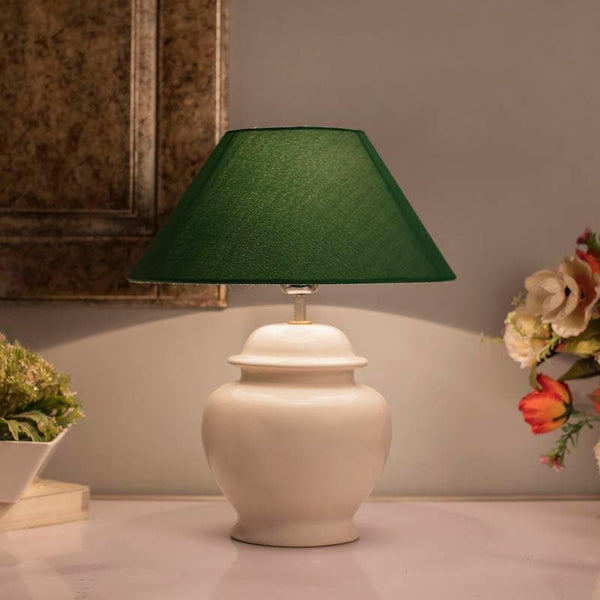 Table Lamp - Fancy Pants Table Lamp With Conical Shade - Green