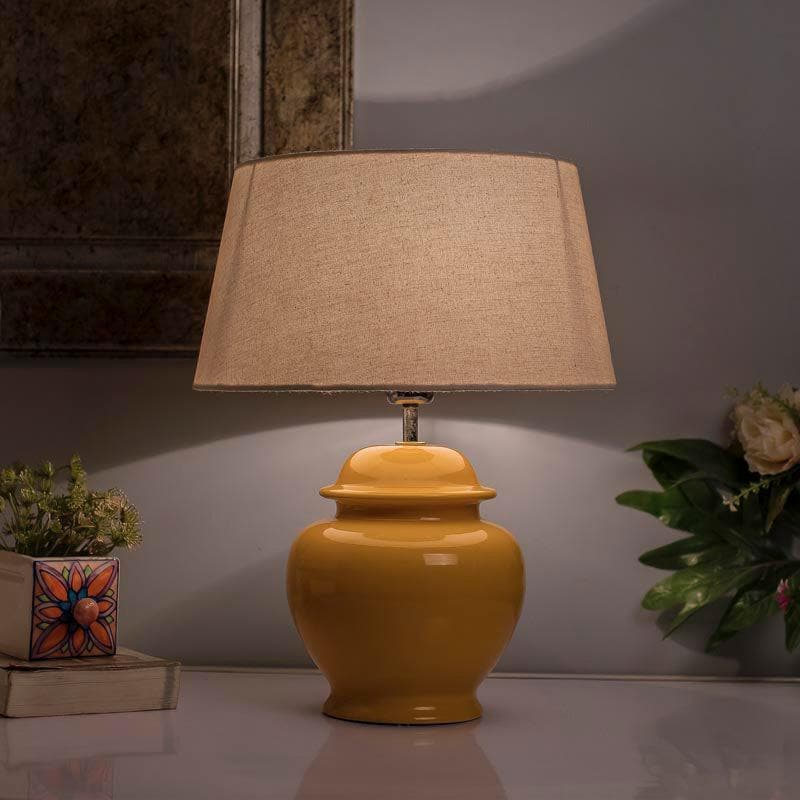 Buy Table Lamp - Fancy Pants Table Lamp With Drum Shade - Khadi at Vaaree online