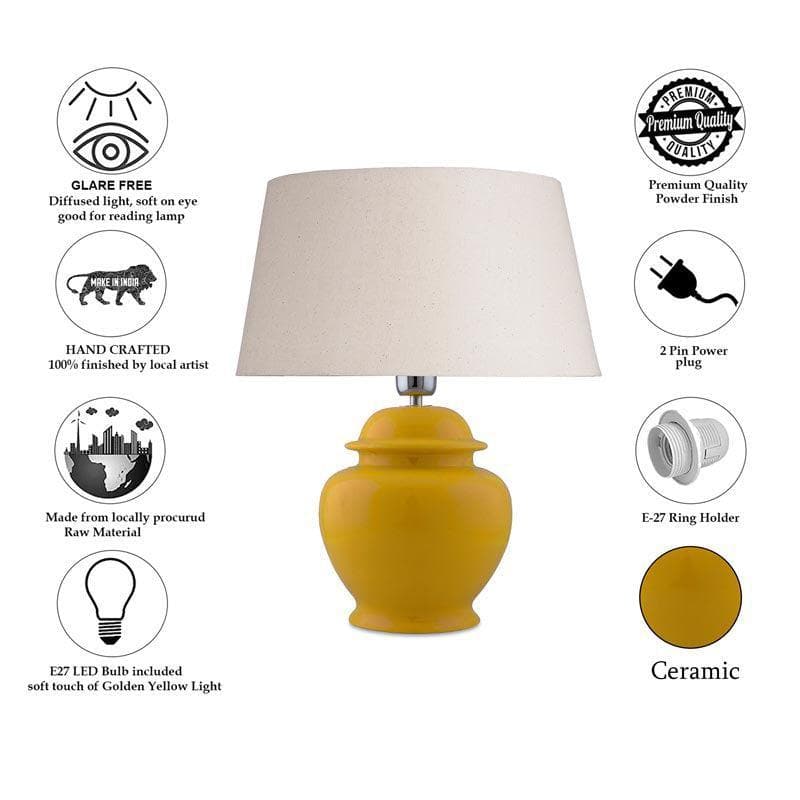 Buy Fancy Pants Table Lamp With Drum Shade - Khadi Table Lamp from Vaaree