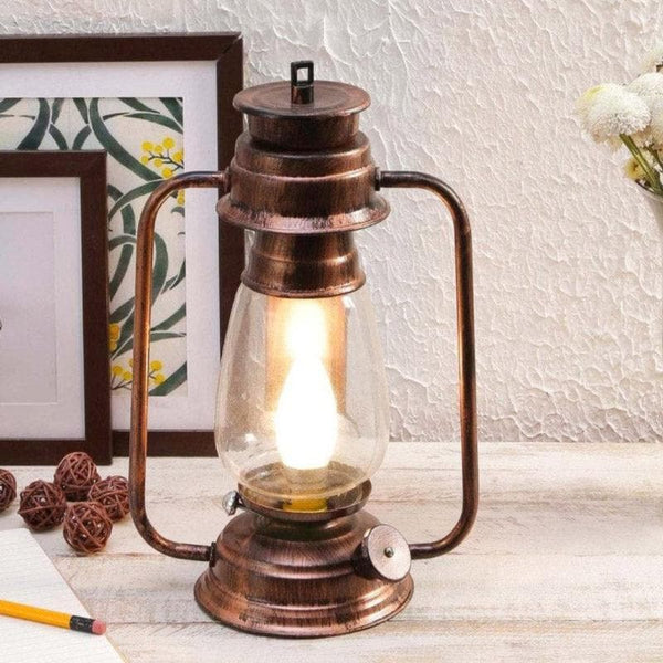 Buy Faris Lantern Lamp - Golden Table Lamp from Vaaree