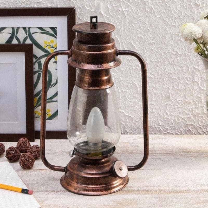 Buy Faris Lantern Lamp - Golden Table Lamp from Vaaree