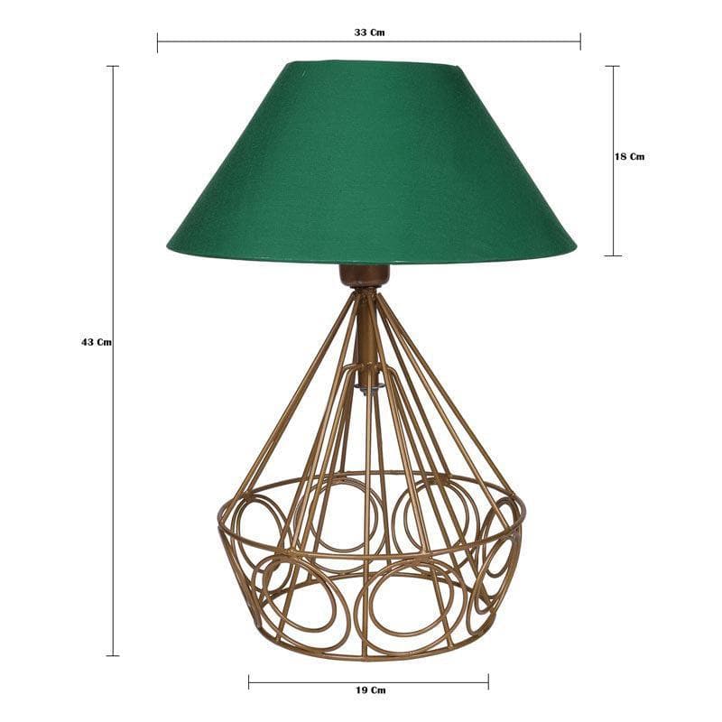 Table Lamp - Farmhouse Table Lamp - Green