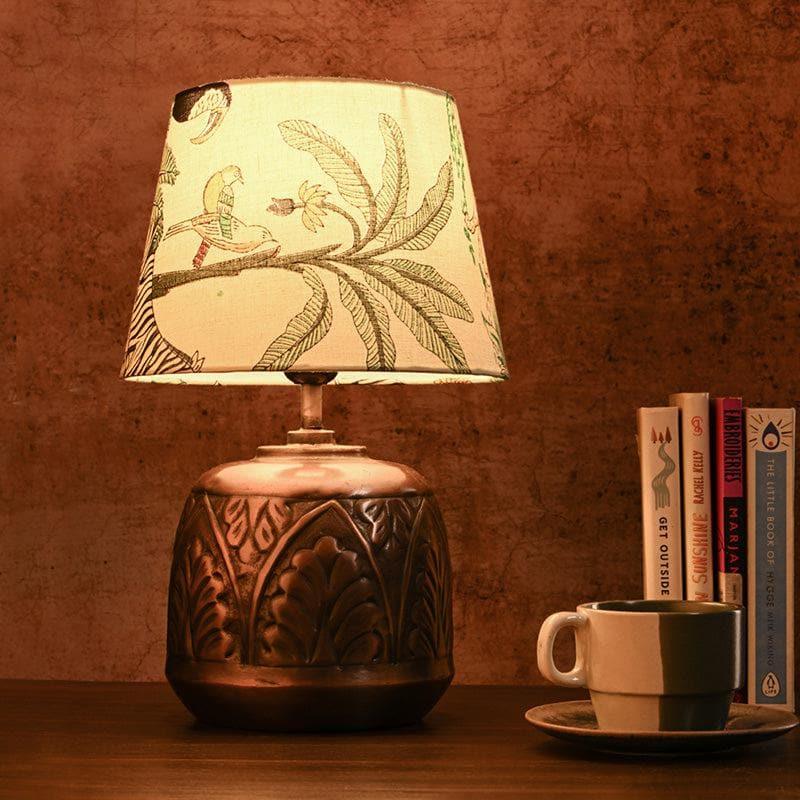 Buy Fiza Etched Table Lamp - Green Table Lamp from Vaaree