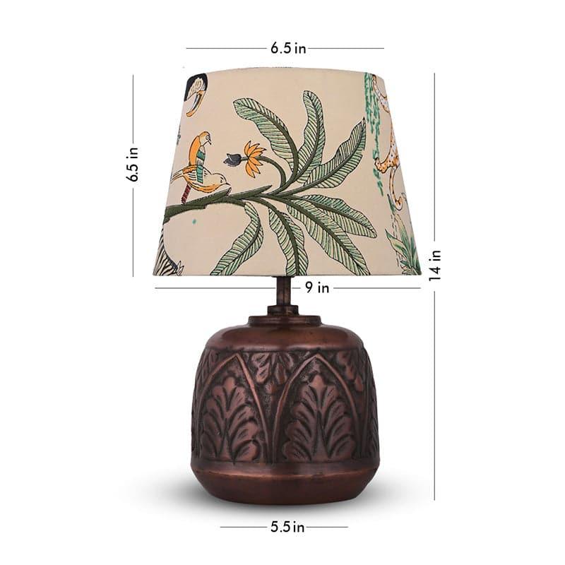 Buy Fiza Etched Table Lamp - Green Table Lamp from Vaaree