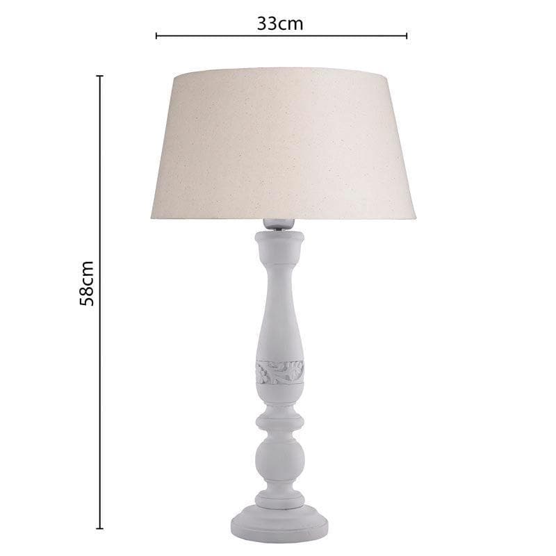 Table Lamp - Flowerette Fain Table Lamp - Off-White