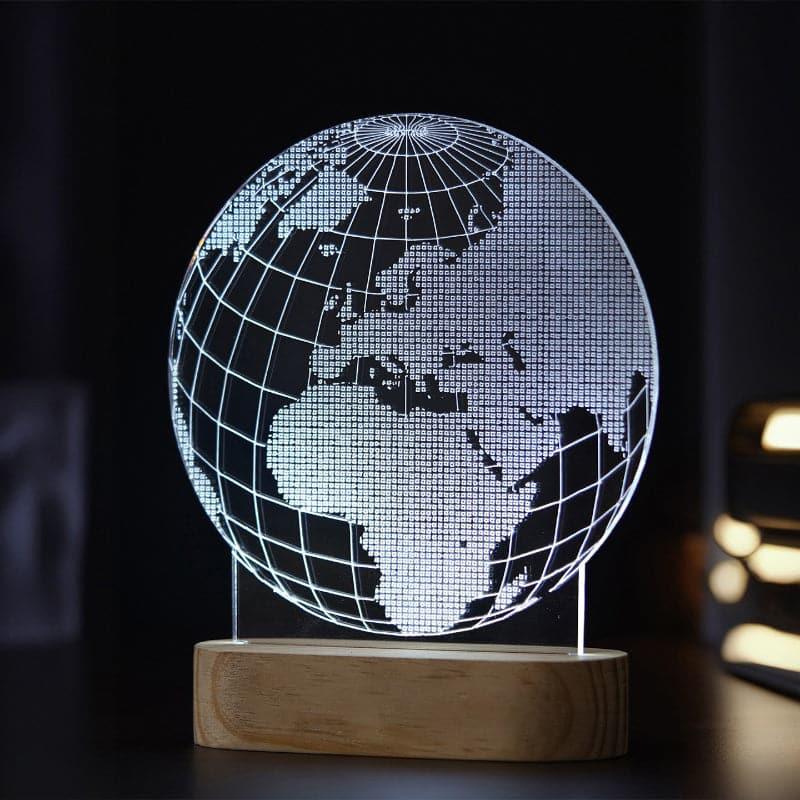 Buy Globe Wonder Luminance Lamp - Blue Table Lamp from Vaaree