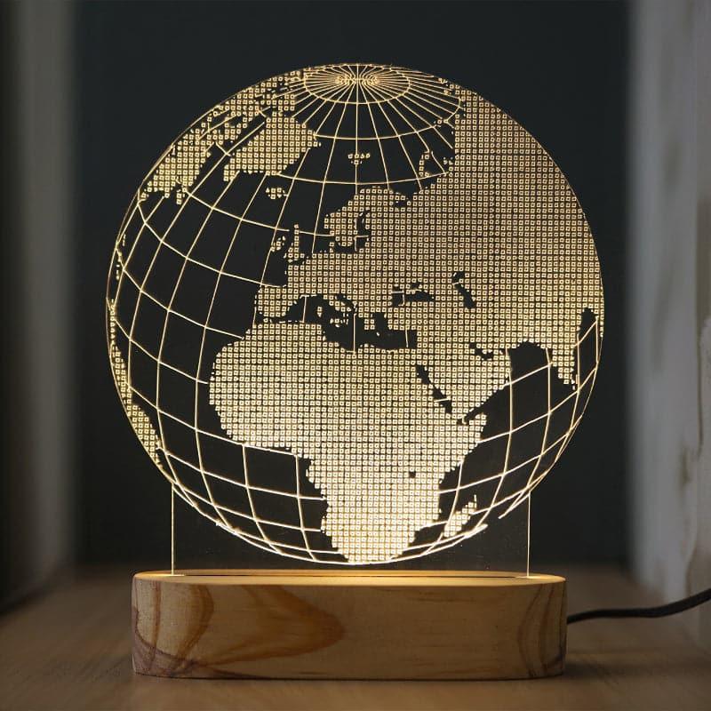 Buy Globe Wonder Luminance Lamp - Golden Table Lamp from Vaaree