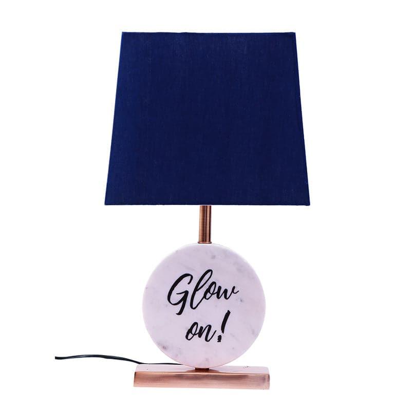 Table Lamp - Glow On Marble & Copper Base Table Lamp - Black