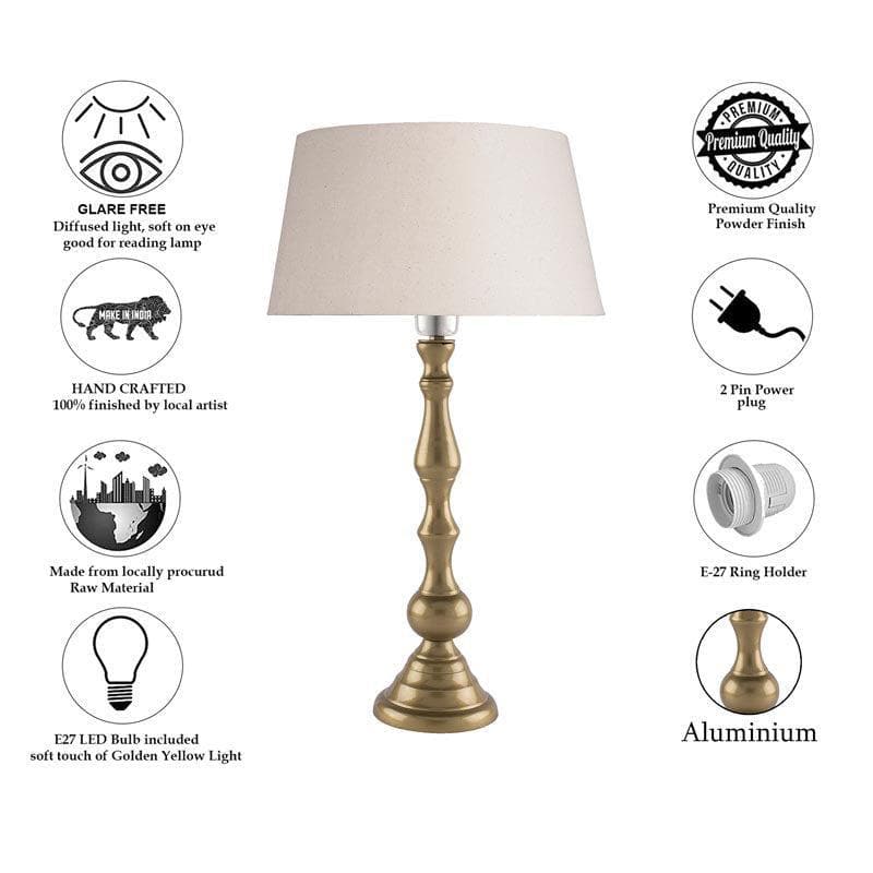 Table Lamp - Graceful Gleam Gold Table Lamp - Khadi