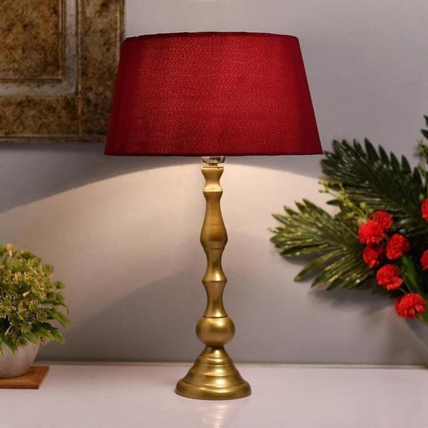 Buy Table Lamp - Graceful Gleam Gold Table Lamp - Red at Vaaree online