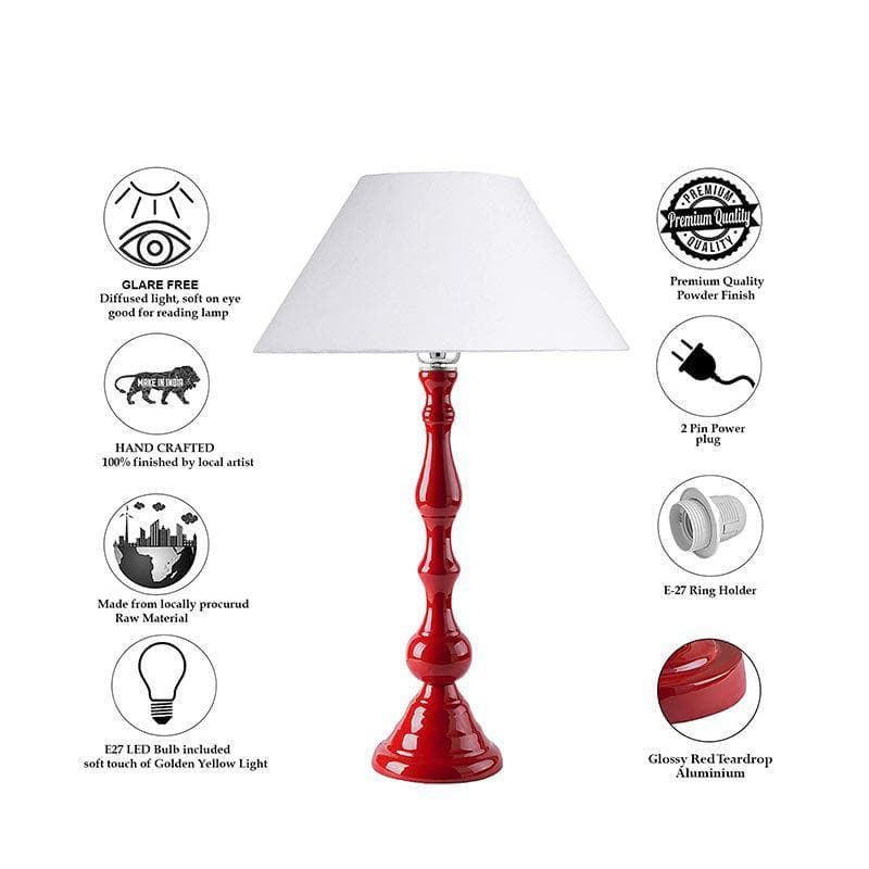 Table Lamp - Graceful Gleam Red Table Lamp - Rouge