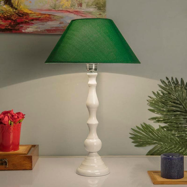 Table Lamp - Graceful Gleam White Table Lamp - Green