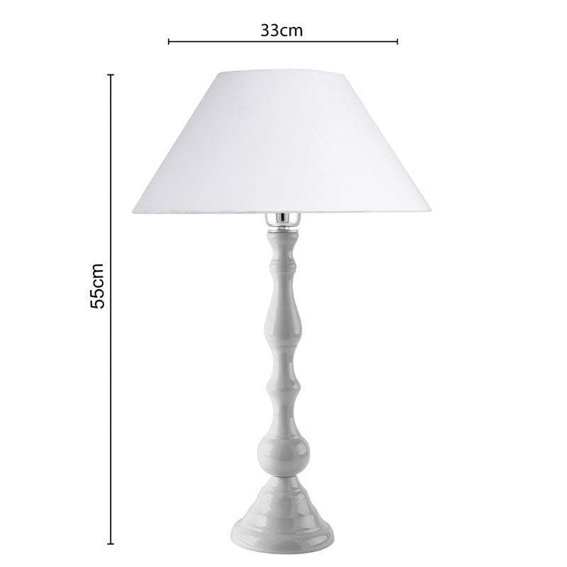 Table Lamp - Graceful Gleam White Table Lamp - Ice