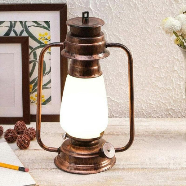 Table Lamp - Grio Glam Lantern Lamp - Antique Gold