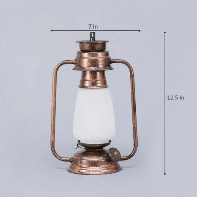 Table Lamp - Grio Glam Lantern Lamp - Antique Gold