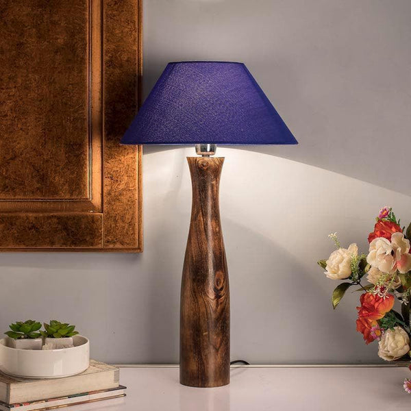 Table Lamp - Harmony Glimpse Table Lamp With Conical Shade - Blue