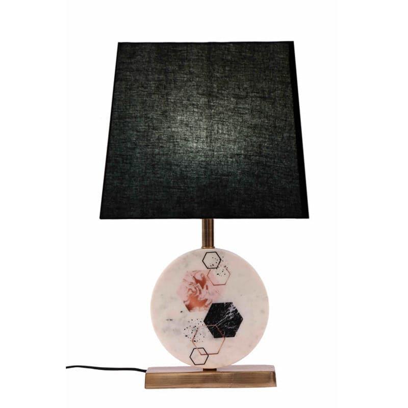 Table Lamp - Hexa Marble & Brass Base Table Lamp - Black