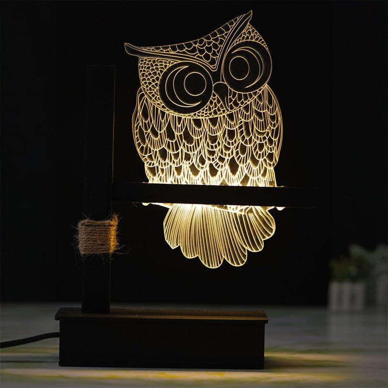 Buy Hoot Core Luminance Lamp - Golden Table Lamp from Vaaree