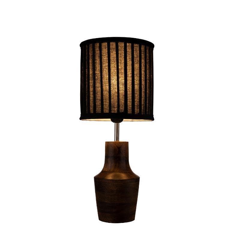 Table Lamp - Illeana Pleated Firkin Table Lamp - Black