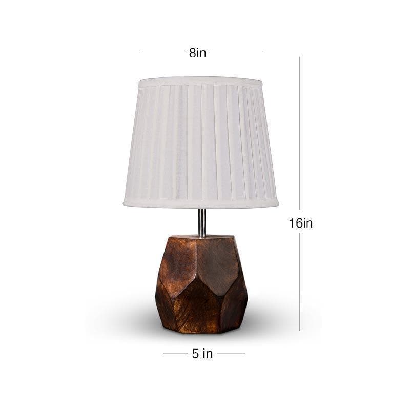 Table Lamp - Illeana Pleated Hexa Dome Lamp - White