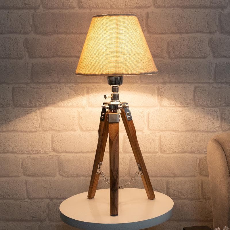 Buy IllumiTripod Table Lamp - Beige Table Lamp from Vaaree